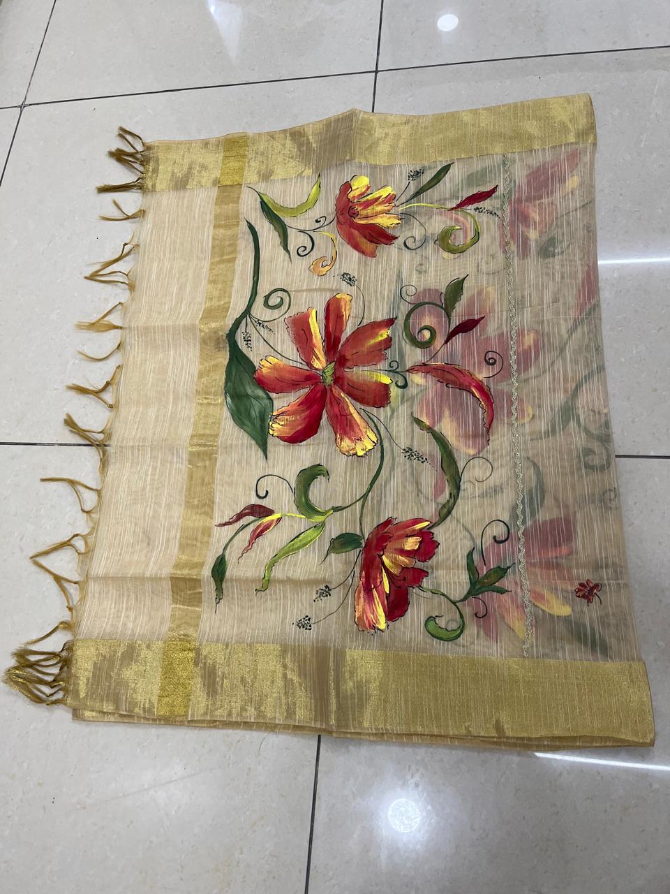 Hand Painted Duppata