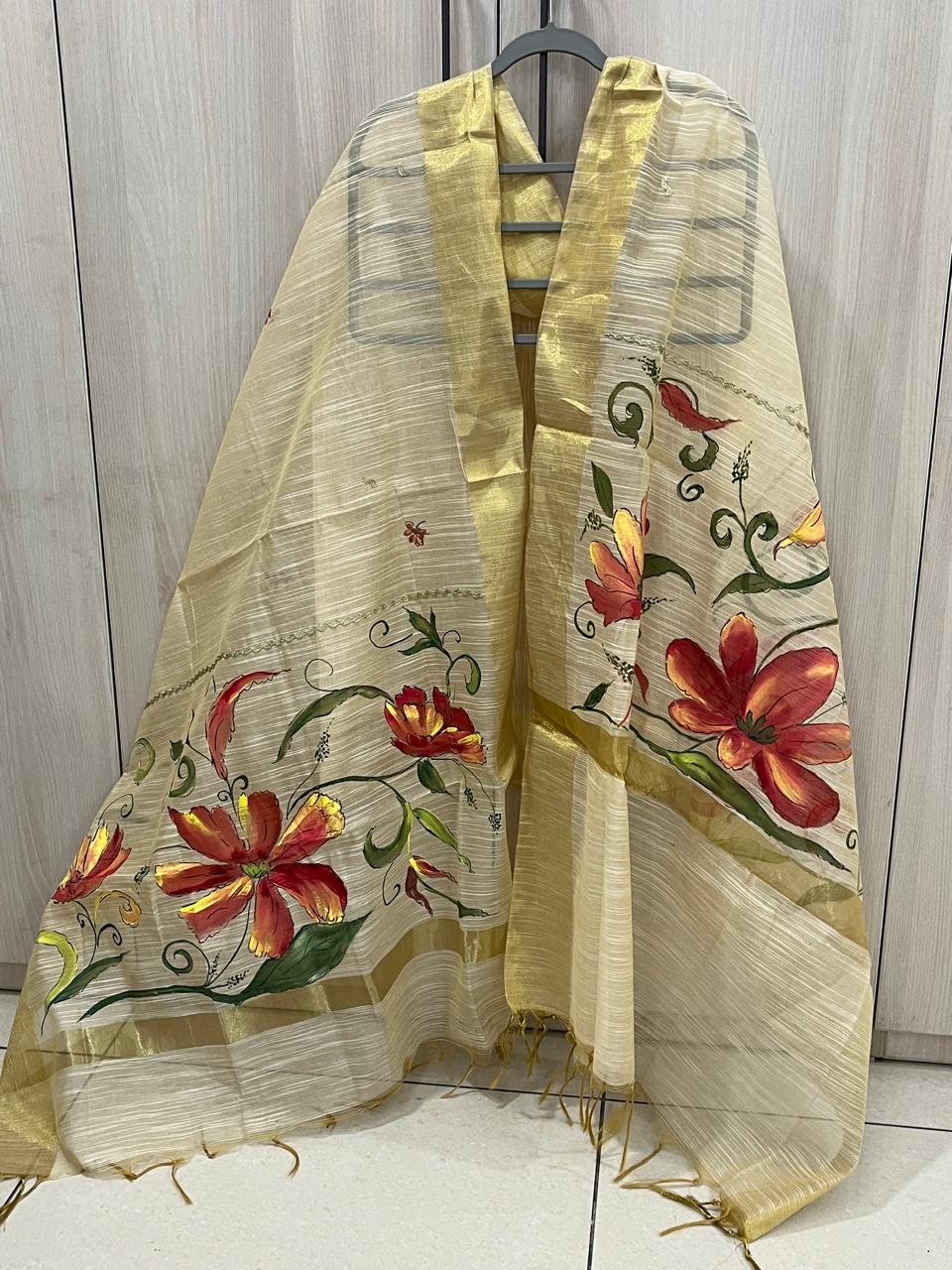 Hand Painted Duppata