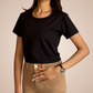 Bamboo Tencel Spandex Crop Top – Women