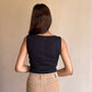 Black Ribbed Tank Top