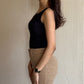 Black Ribbed Tank Top