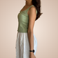 Green Ribbed Tank Top