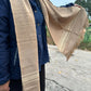 Eri Stole Light brown with golden border design